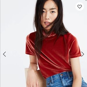 Madewell Velvet Mockneck Tee